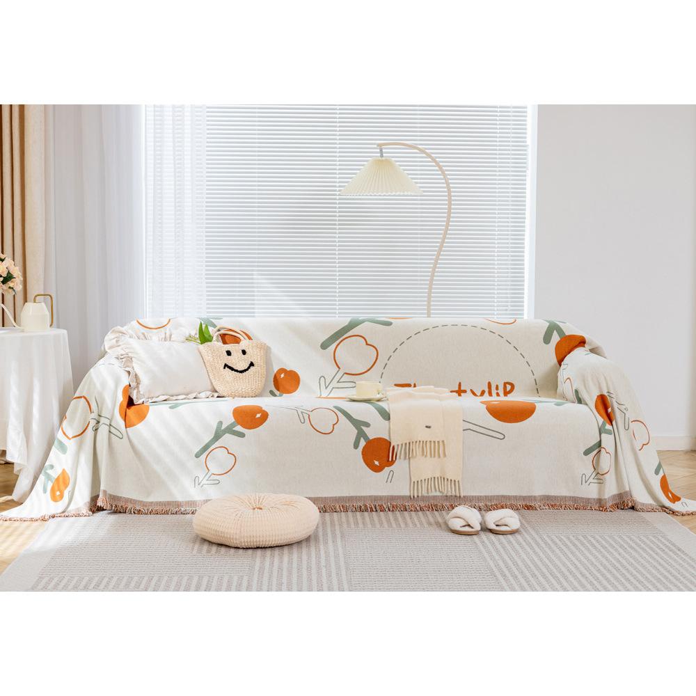 Fresh Ins Style Sofa Cover Towel Four Seasons Universal Sofa Cover Full Covered Cushion Anti-Scratching