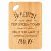 Cutting Board - PLANETEE - A Théophile Also Great - Bamboo - 30 X 20 X 1 Cm - Hole Ø24 Mm