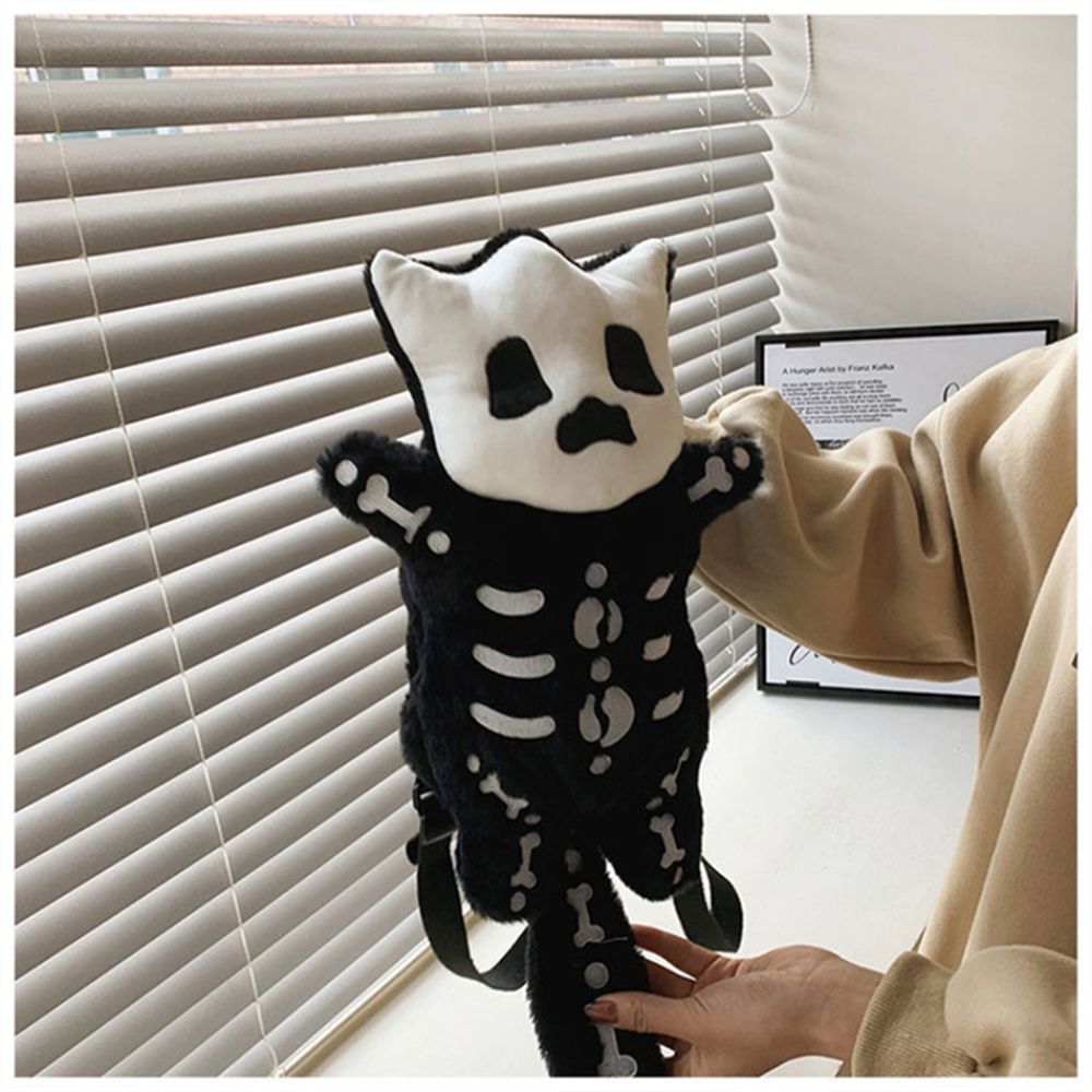Shoulder Bag Furry Bag Winter Furry Bag Water Bottle Bag Doll Backpack Skull Plush Backpack