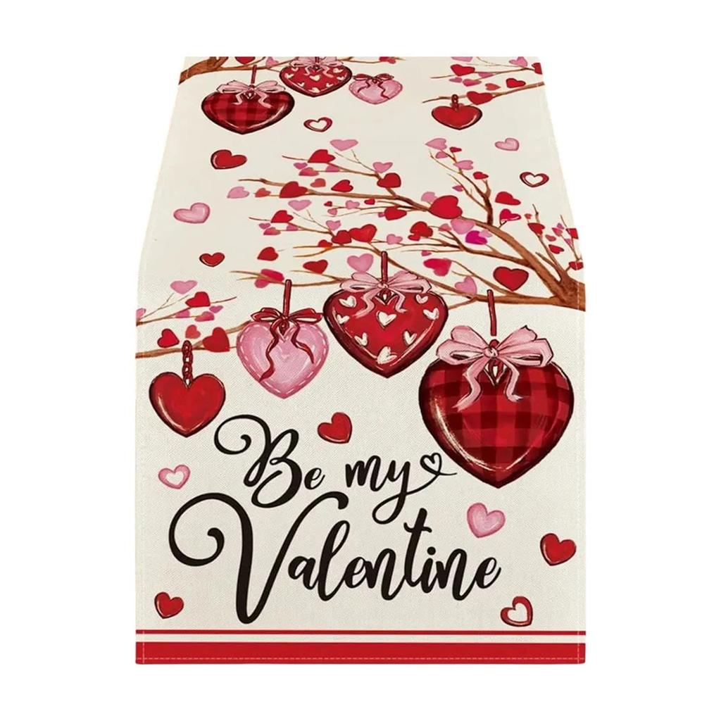 Valentine's Day Table Runner, Soft Tablecloth, Suitable For Catering, Weddings, Kitchens, Parties, Holiday Picnics, And Home Décor.