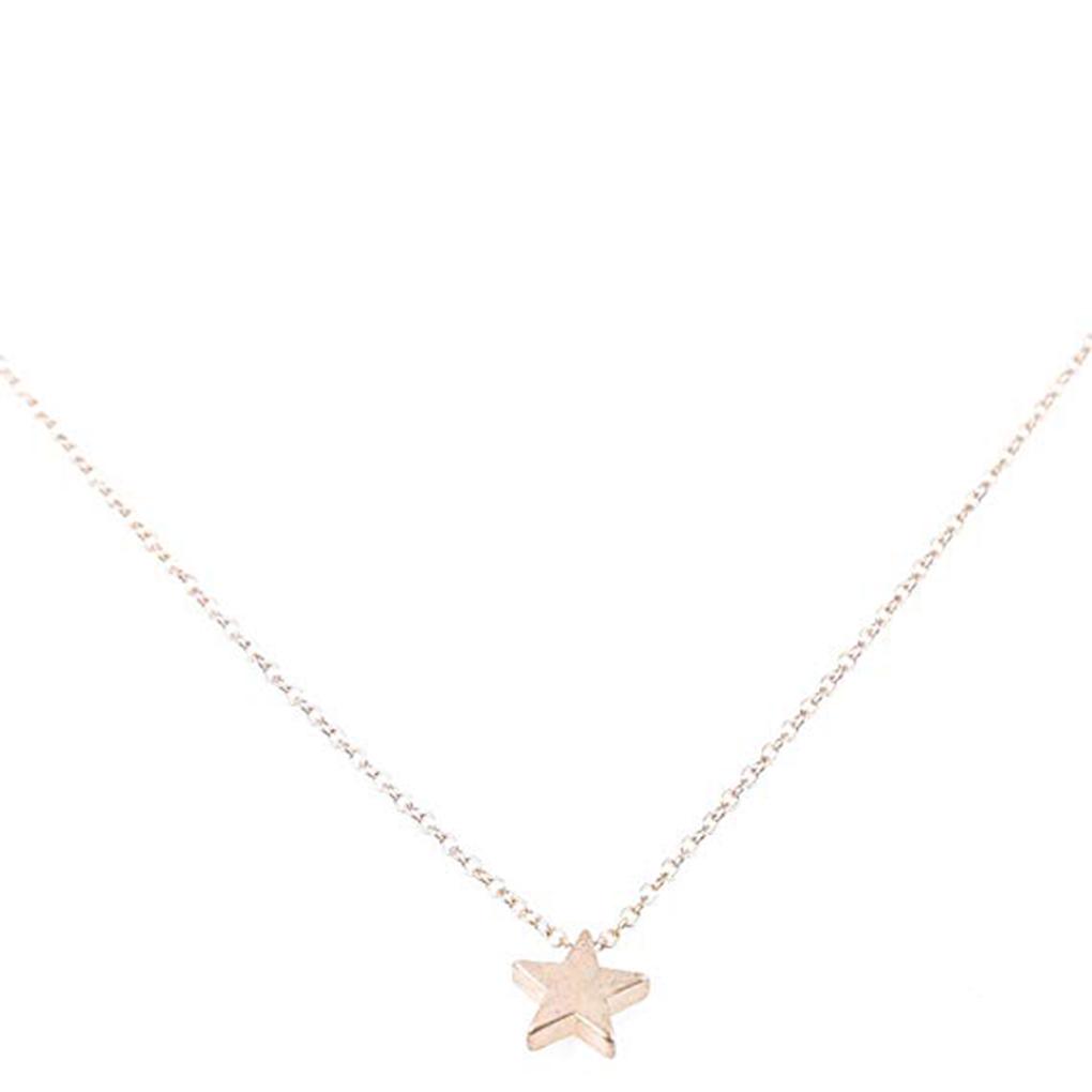 Women Star Pendant Clavicle Necklaces Chain Jewelry Gold Color Allergy Free Collarbone Chain