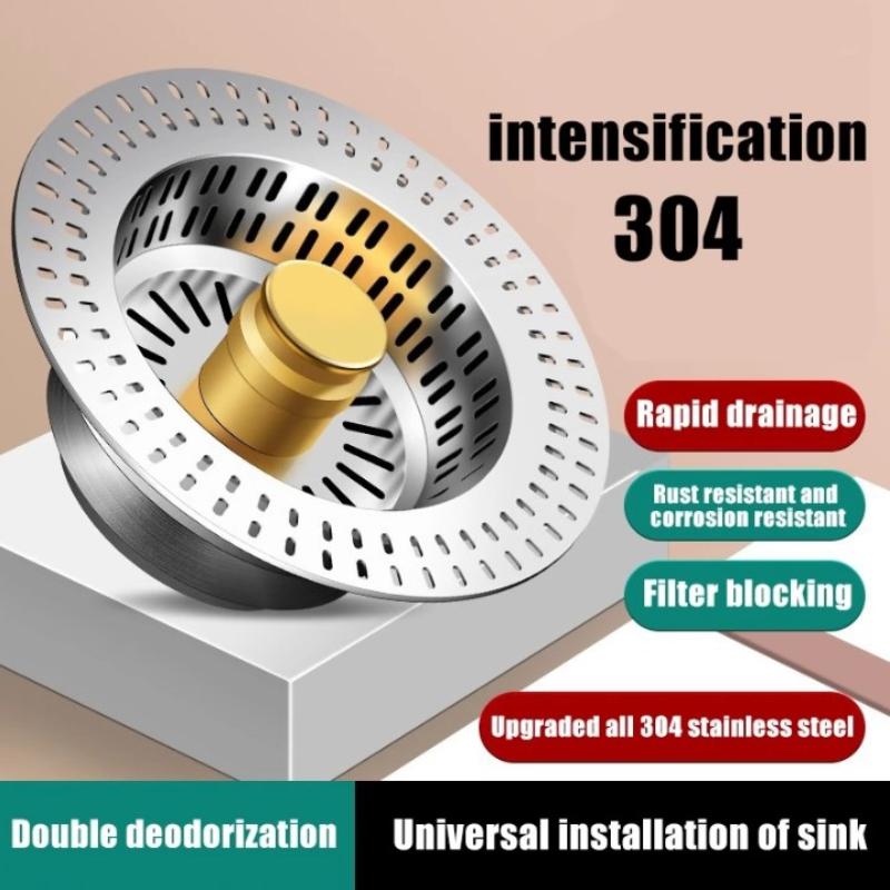 1Pcs Sink Drain Filter Bounce Core-Odor&Leak Prevention,Dishwashing Drain Filter,Anti-Clog Strainer