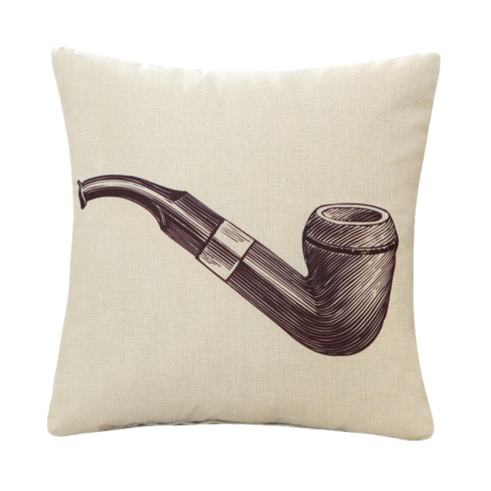 

45x45cm Vintage Printed Cotton Linen Cushion Cover Home Living Room Office Car Seat Pillowcase Decoration 45x45cm