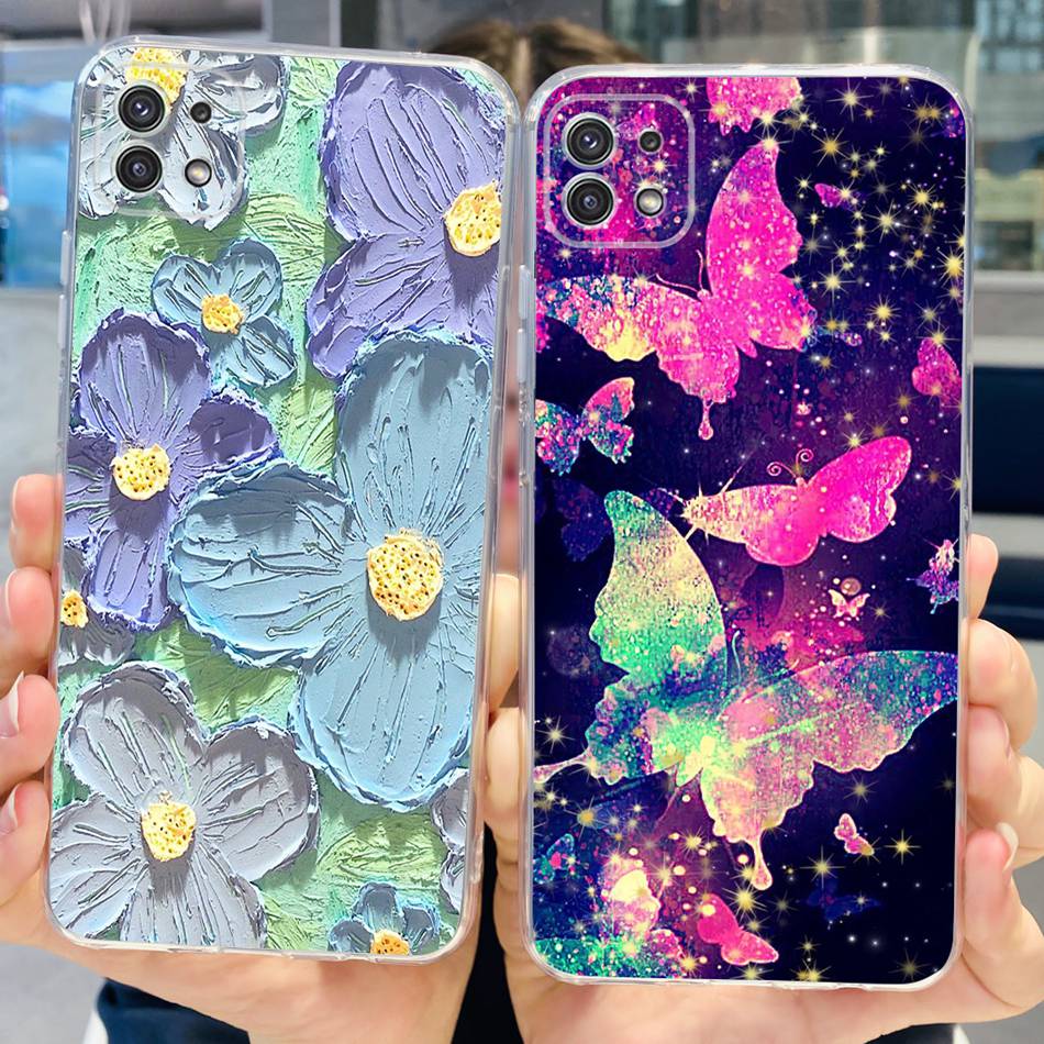 Stylish Phone Case For Samsung Galaxy A22 5G A22S A22 4G Transparent TPU Soft Silicone Back Cover For Samsung A22 A225F A226B