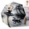 Dance Portable Automatic Umbrella Compact & Durable 8-Rib Design Compact Design Travel Essential Elegant Women's Umbrella