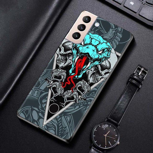 Terror Ghost Head Silikonhülle für Samsung Galaxy S22 S21 S20 Ultra Fe S10 S9 S8 Plus 4g 5g S10e S7 Edge Cover