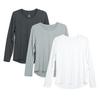 Icyzone Yoga and Sportswear Long Sleeve for and Yoga Women's 3-Pack T-Shirts, Moisture-Wicking, Quick-Drying, Lightweight, Fitness, Workouts, Running,