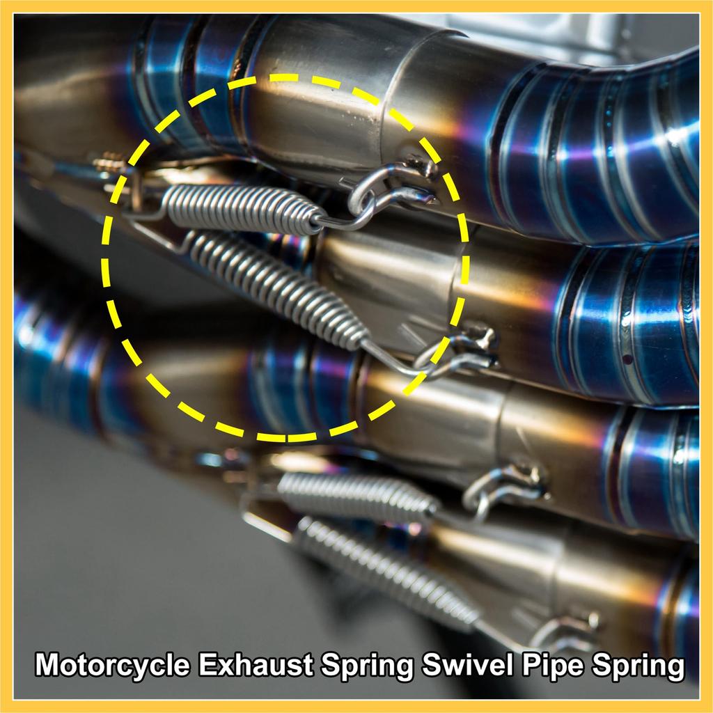 BULLSPANN Motorcycle Universal Exhaust Pipe Springs 80mm Stainless Steel Exhaust Pipe Spring Hook Retrofit