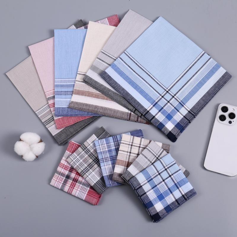 Elderly Men s Pure Cotton Handkerchief: Nostalgic, Sweat-Absorbing, Soft & Thin Square Scarf 36x36cm