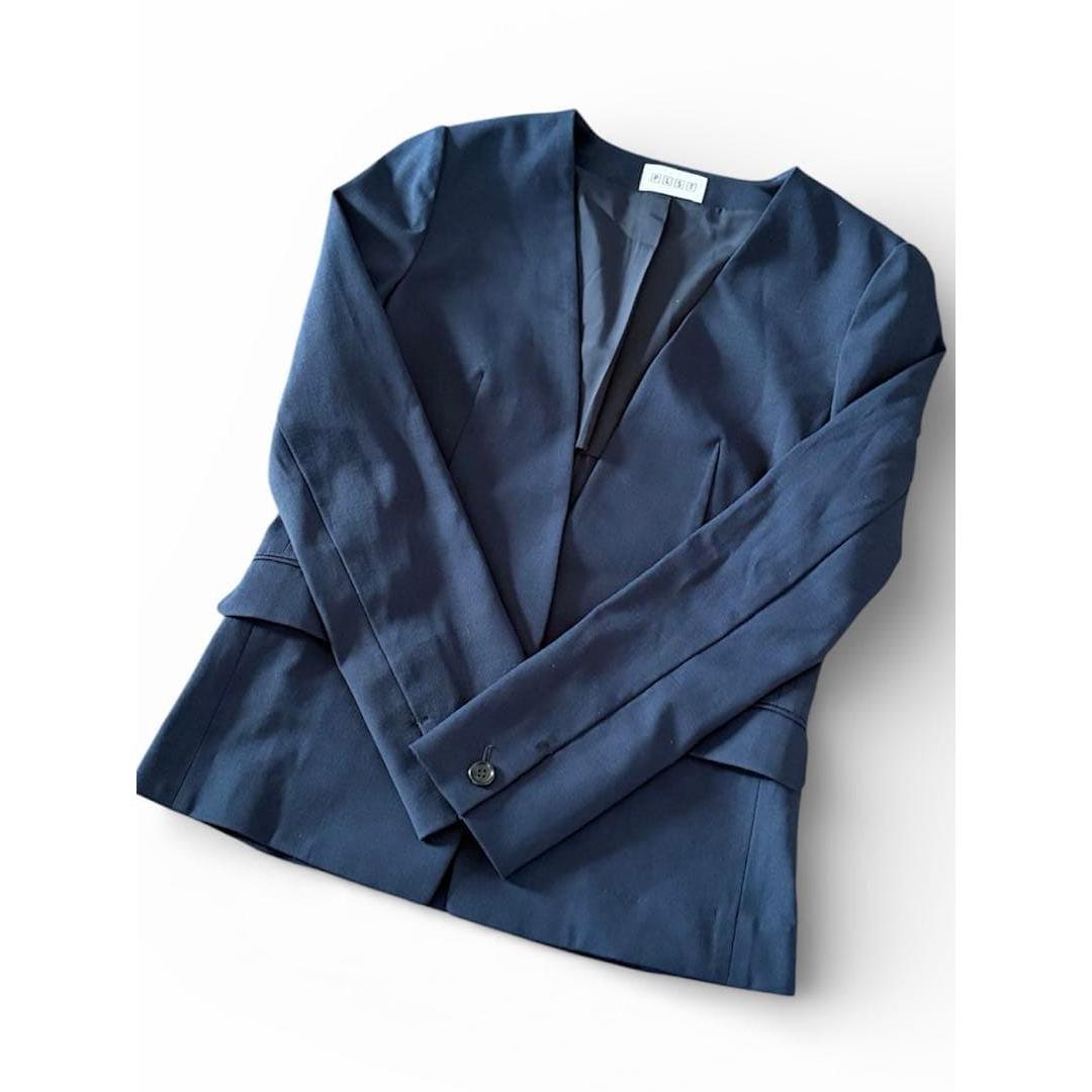 [Good condition] PLST suit no collar jacket navy M