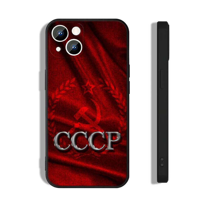 Soviet Union USSR CCCP Flag Phone Case For iphone14 11 12 Pro 8 7 Plus SE 2020 X Pro 14 MAX 12 13 MINI XR XS Soft Phone Covers