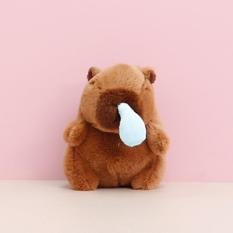 Capybara Plush Toy - Cute Rodent Doll Gift with Mini Pendant