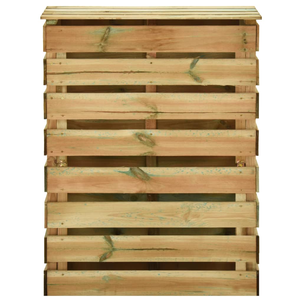 Slatted Compost Bin 80 X 50 X 100 Cm Impregnated Pine Wood