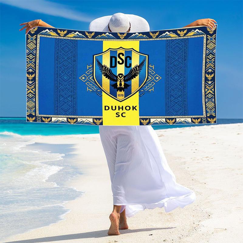 DUHOK SC Print Beach Towel, Large Soft Quick Dry Towel for Beach Camping Swimming