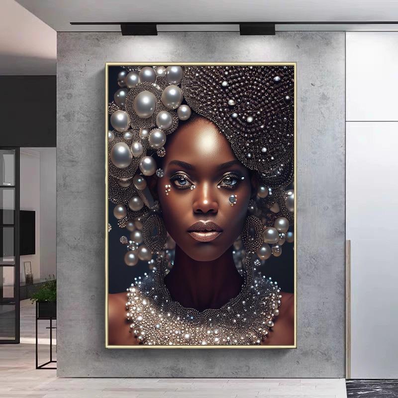 Африканская женщина Абстрактное искусство Картины на холсте Африканская девушка Африканское искусство Постеры и принты Настенные художественные картины для декора гостиной 20x30cm