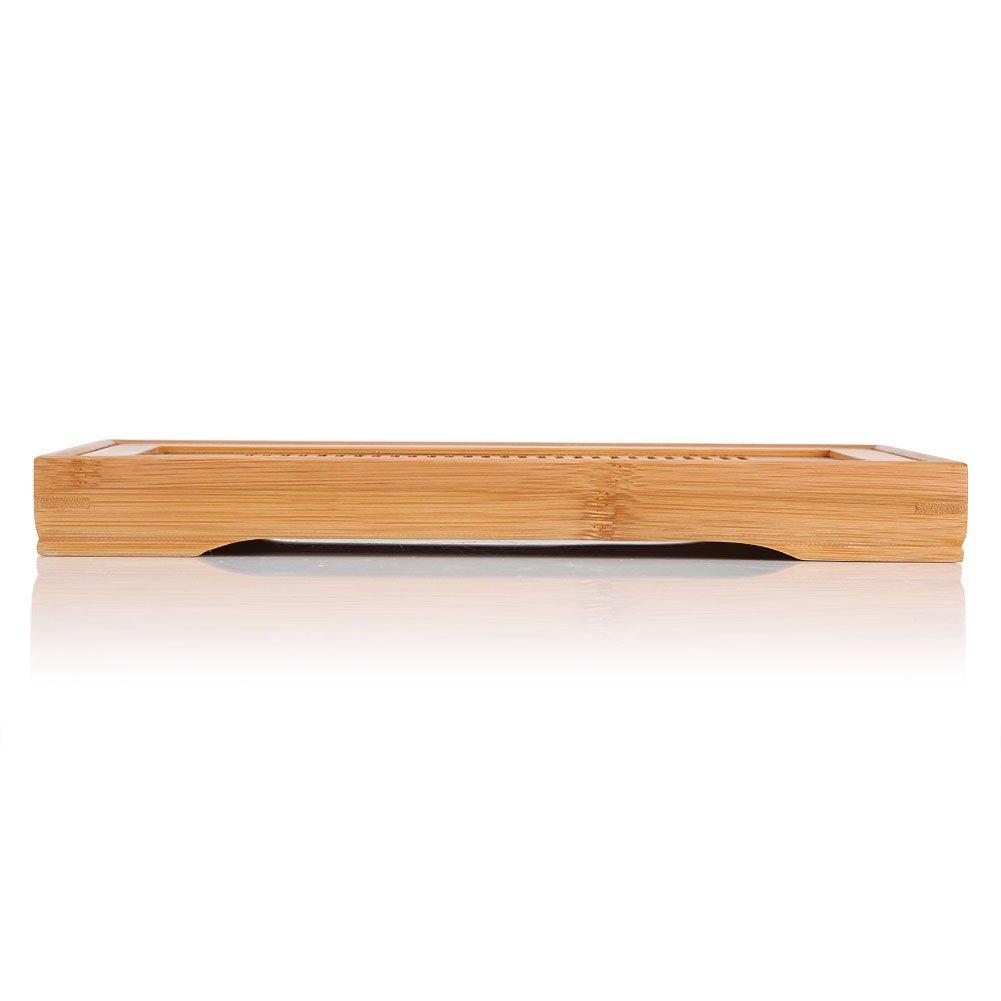 Acogedor Tea Tea Made of Stylish Tea Water Storage 27 14 3cm Tray, Plate, Board, Bamboo, Utensils, Type,