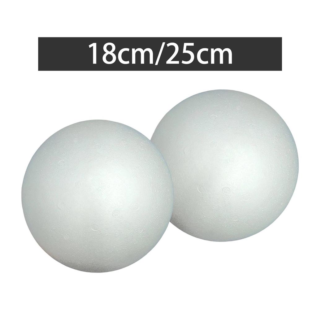 2 Craft Foam Balls for Christmas Decoration, DIY Projects, School, Model Making, Birthday, Year,