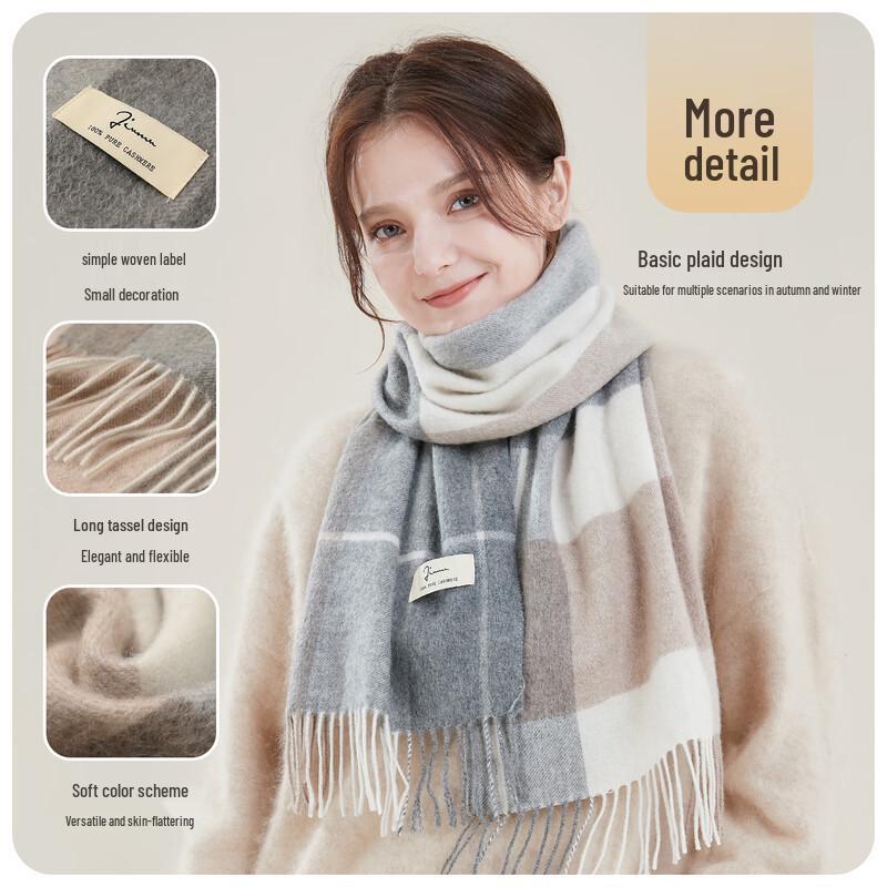 JIUMU Women's 100% Cashmere Scarf and Shawl