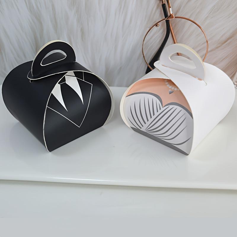 WTEMPO Creative Double Breasted Dress Design Gift Boxes Anniversary Wedding DIY Foldable Party Favor Boxes Elegant Small Presents Packaging Boxes