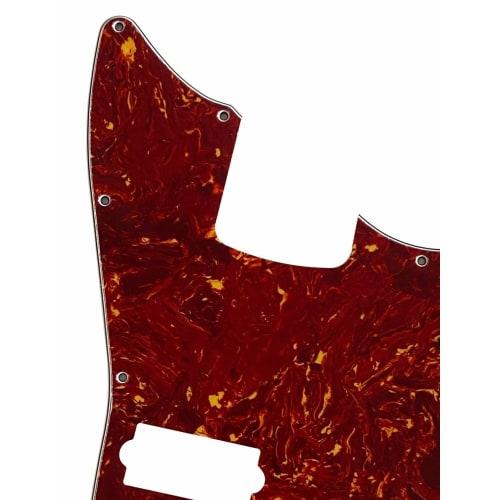 Guitar Pickguard for Squier Jaguar Bass VM Style Guitar Pickguard with Scratch Plate (4-Ply Red Tortoise)