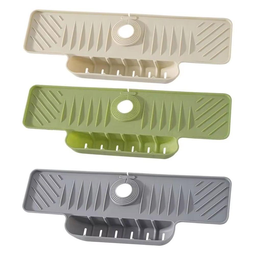 Non Slip Silicone Water-draining Mat Quick Dry Sink Draining Tray Water Drip Catcher  Kitchen Use