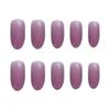 2025 Press On Nails Easy Application, Long-lasting Wear Reusable Fake Nails, Almond Pure Colour Glossy Acrylic Nails for Home Diy Manicure, Exquisite