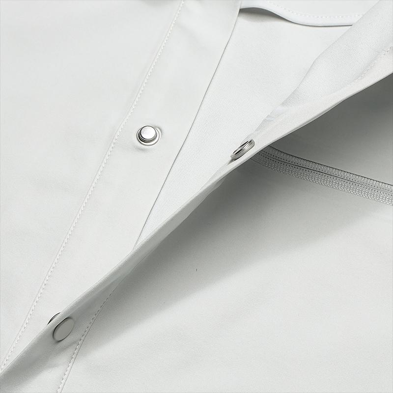 FILA Milano Series Fashion Simple Classic Basic Solid Color Casual Versatile Comfortable Woven Long Sleeve Shirt Men shirts Void-Gray F11M615410FGY