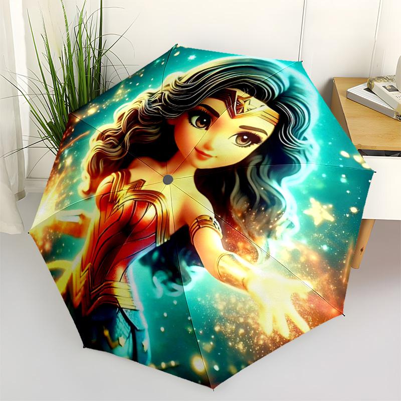 

1pc Wonder Woman, Superhero Automatic Open/Close Umbrella - 8-Rib Stability - All-Season Everyday & Formal Use, Fashion Lovers yy251022003