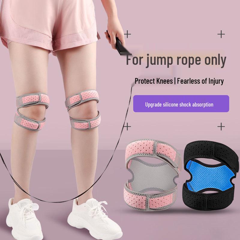 Breathable Silicone Knee Support Strap for Sports - Shock Absorption for Running, Cycling, Badminton, and Hiking