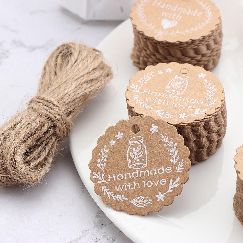 Supplies Gift packing Hang Tag Multi Style Thank You Crafts DIY Paper Label Kraft Paper Tags