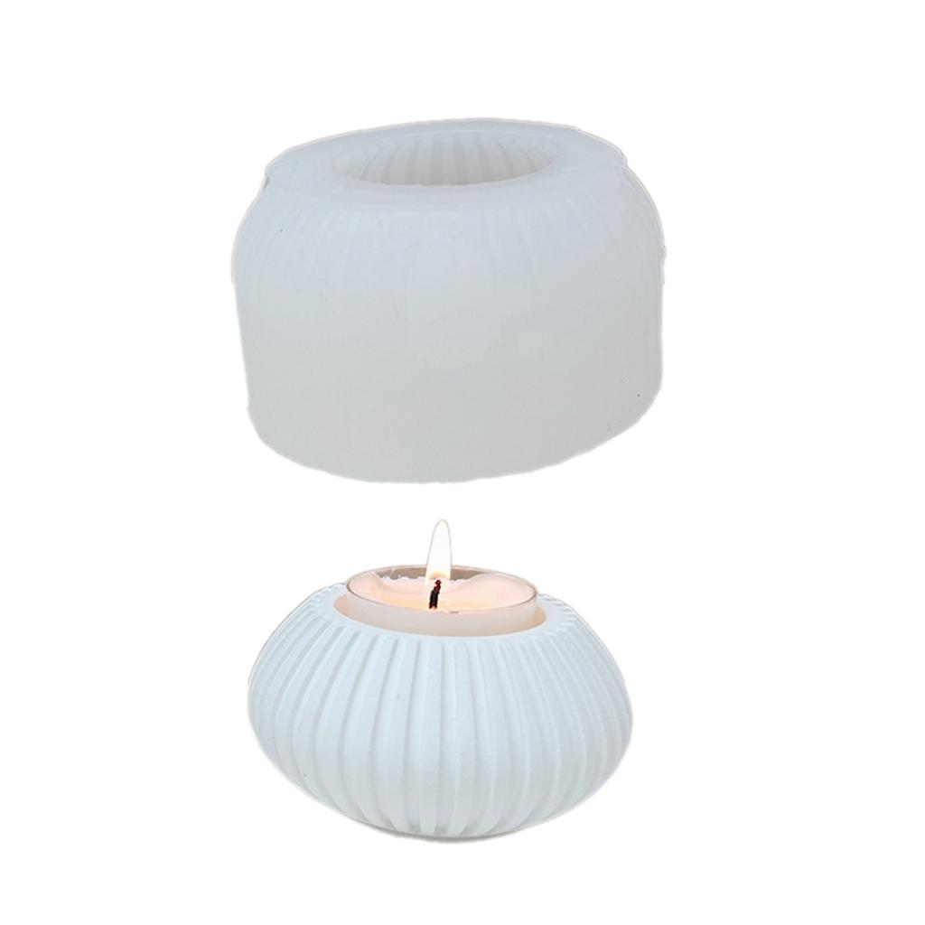 Elegant Tealight Candle Holder Mold Cylinder Candle Holders Making Mold Unique Tealight Incense Container Moulds