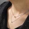 Xiaomi Skyrim Tiny Heart Choker Necklaces Stainless Steel Double Layered Beads Chain Necklace Women Aesthetic Jewelry Mother Day Gift