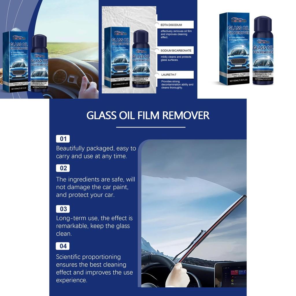 Homonth Glass Oil Film Cleaner For Car Windshields Effective Stain Remover And Crystal Clear Finish