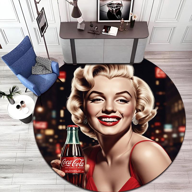 Christmas Gift Halloween Theme Bear Truck Coca Cola Round Carpet Soft Home Decoration Corridor Table and Chair Anti Slip Outdoor Floor Mat Carpet H14