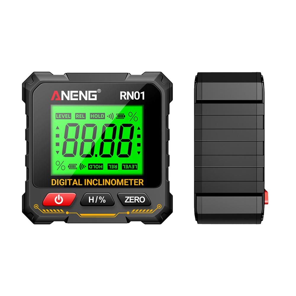 Multifunctional Tiltmeter 360 degree Flip Measurement Four sided Magnetic Tilt Box Level Gauge Slope Electronic Angle Ruler