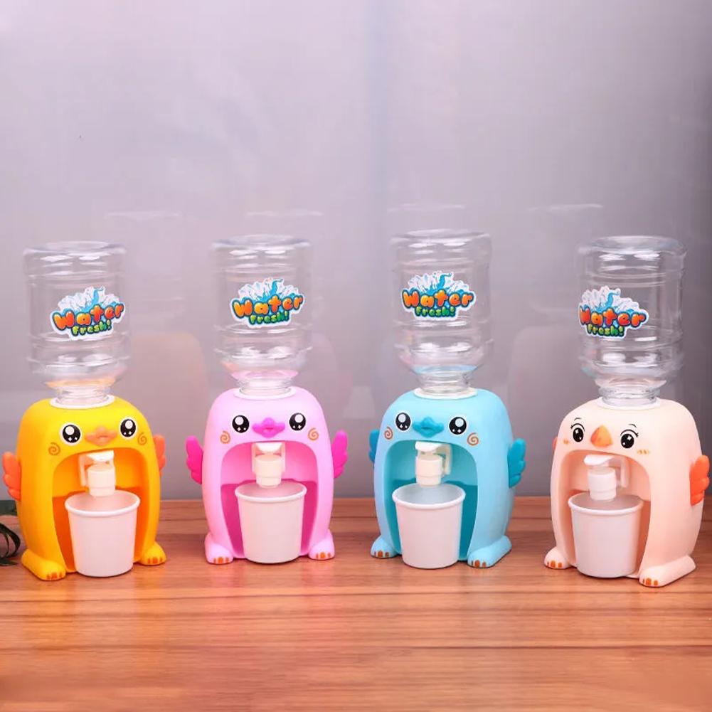 Children's Mini Water Dispenser Toy Fun Yellow Duck Play Machine Beverage Baby House Educationa I5O2