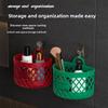 No Drill Kitchen Storage Basket Drainage Shelf Toiletry Holder Box Hanging Storage Basket  Home Use