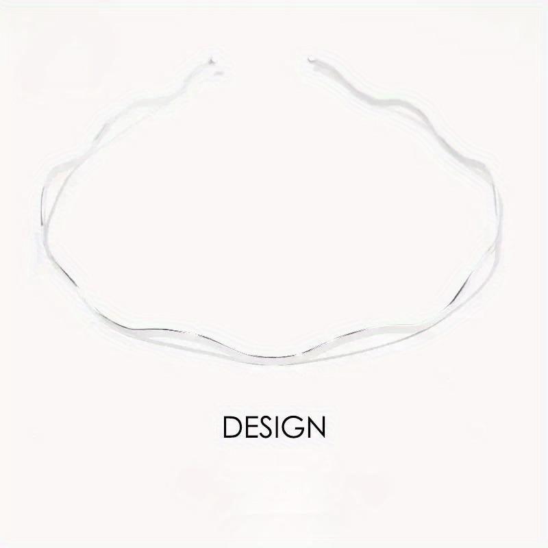 

1 шт., металлический обруч для волос с тонкими волнами, золотисто-серебряный, женский, простой, практичный, обруч для волос с челкой, модные аксессуары для волос серебряный