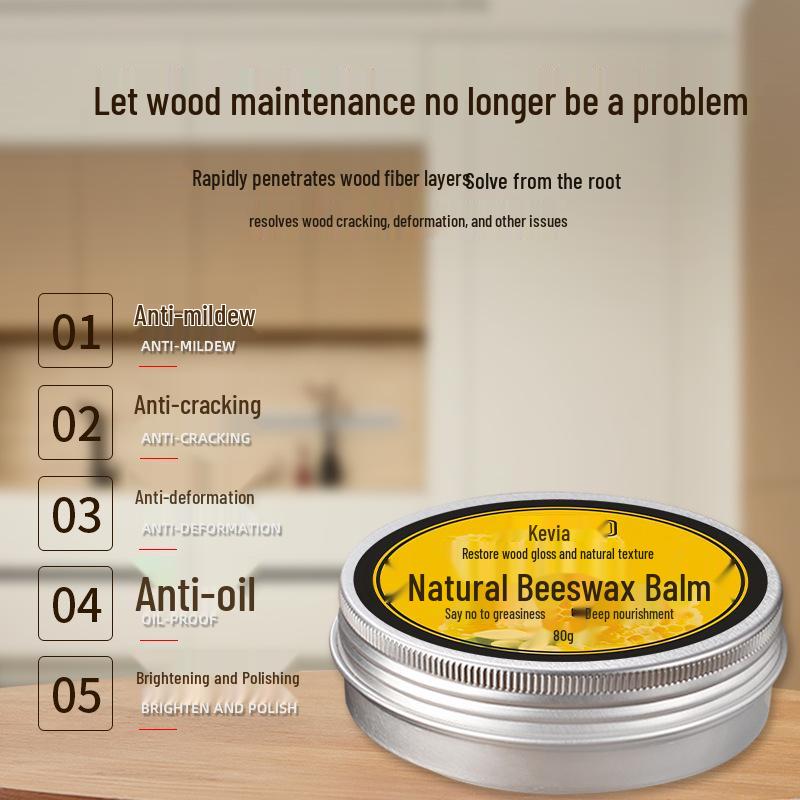 80g Beeswax Cream for Wood Floor and Furniture Maintenance - Wenge Oil Polishing Wax