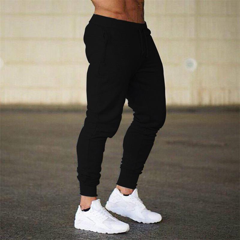 Frühlings-/Herbstleichte Sporthose Herren Lange Hose mit Bündchen Beinabschluss Lässig Slim-Fit Fitness Laufhose Trendiger Vielseitiger Stil
