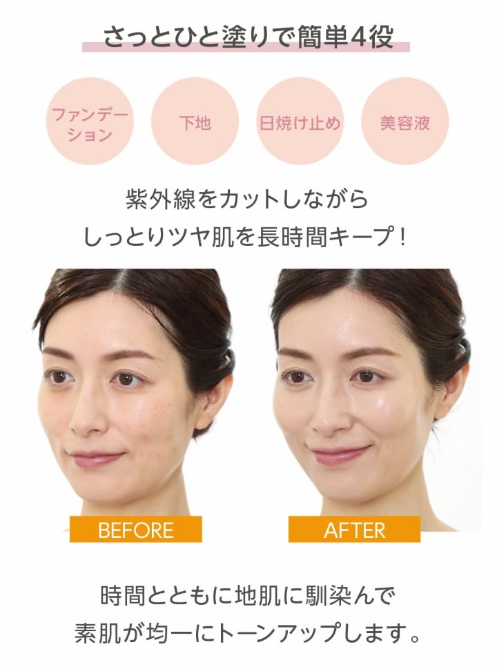 Cream Foundation 40g BB CC UV Sensitive Glowing For Women In Their and 50s +ONEC (Plawansee) [Official] BB+CC Cream, Cream, Tone-Up, Sunscreen,