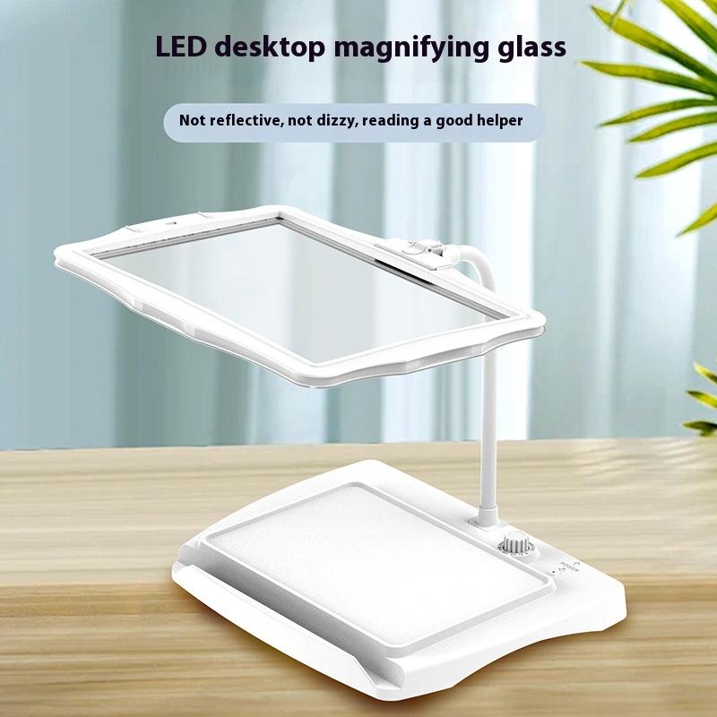 

Desktop Magnifying Glass with Infinite Dimming and Large Mirror Surface, Detachable and Rechargeable Vision Aid