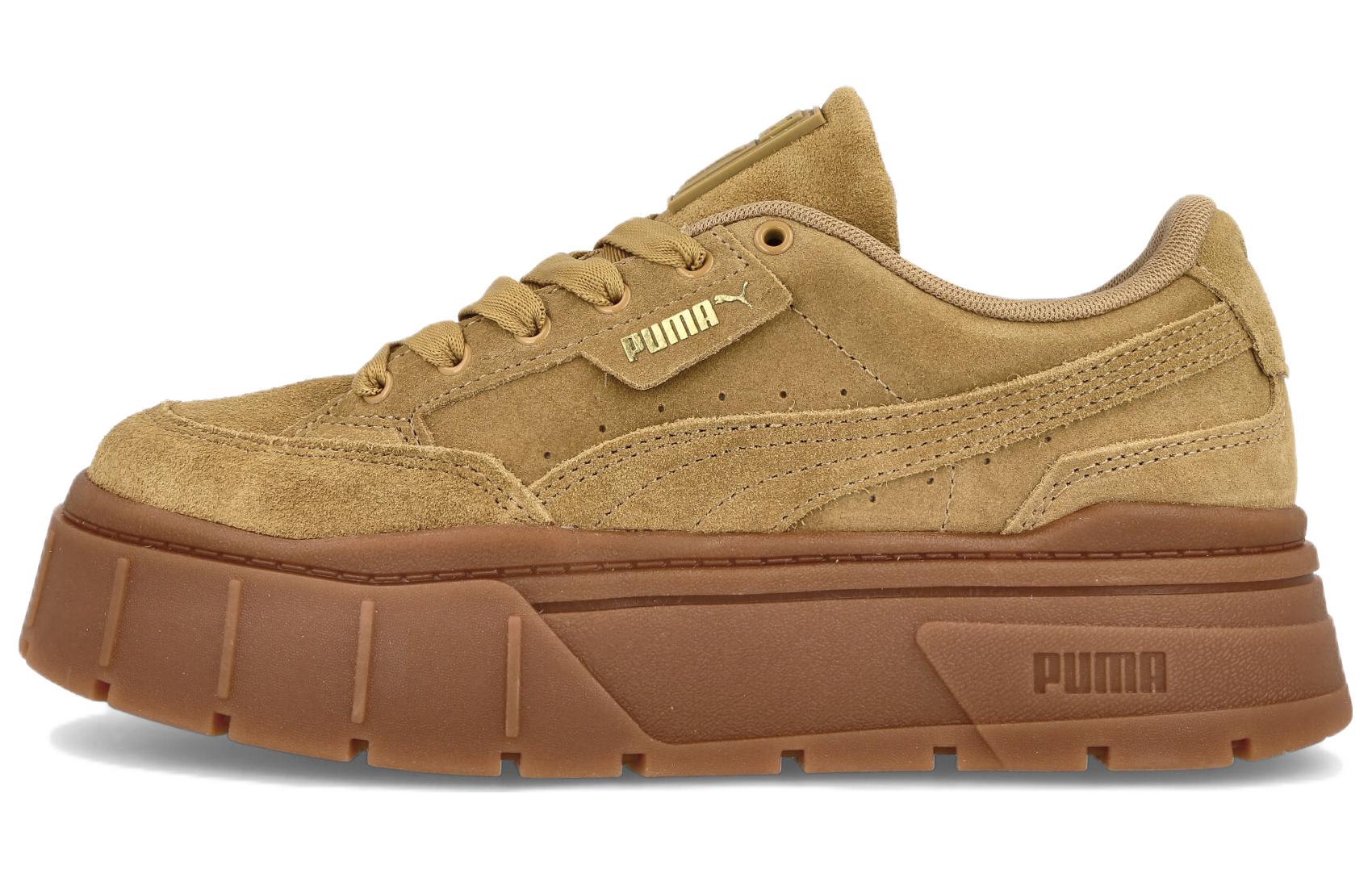 PUMA Mayze Stack Suede Brown Gold Women s 383983-03 35.5