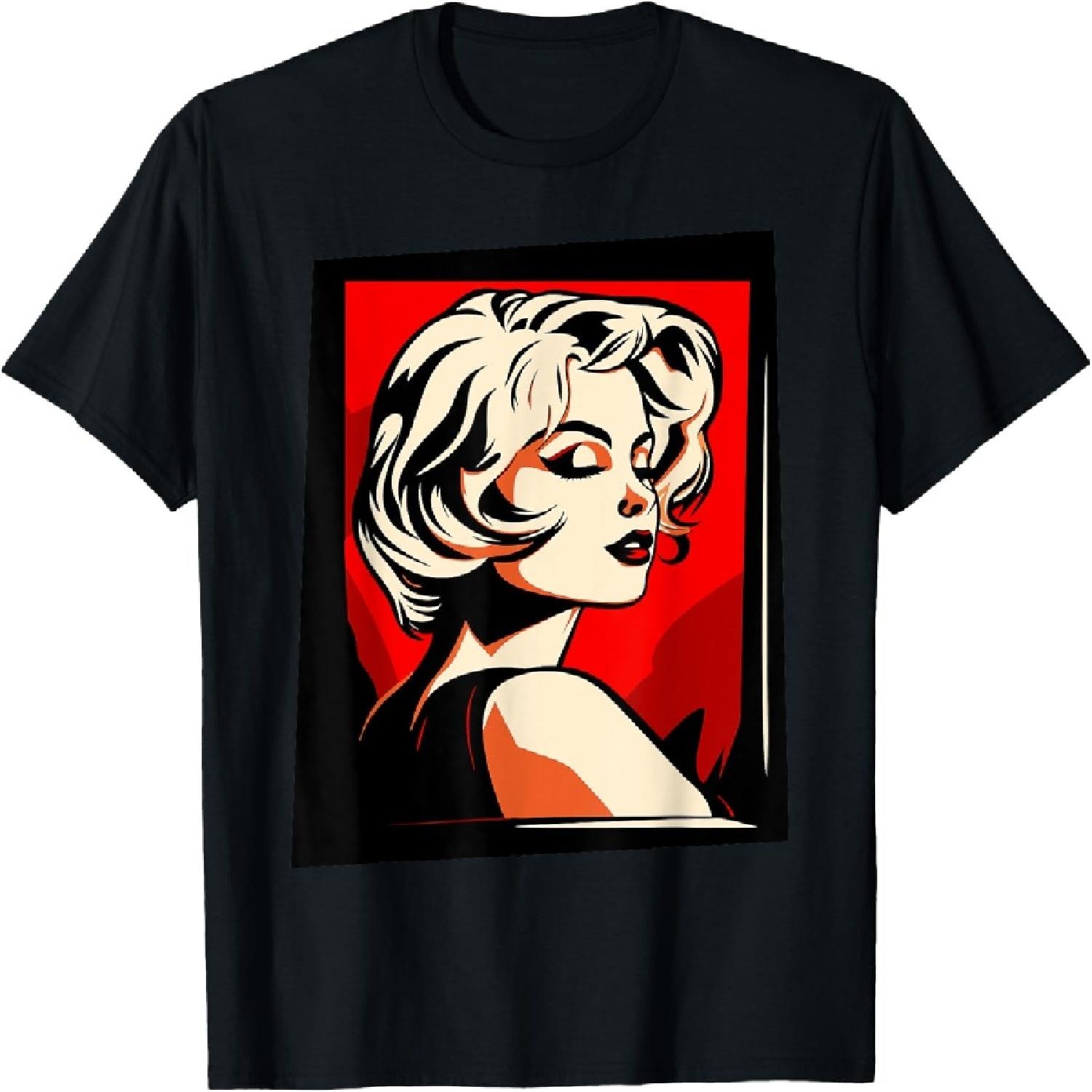 Colorful pop art portrait of a blonde female beauty T-Shirt XXXXXL разноцветный