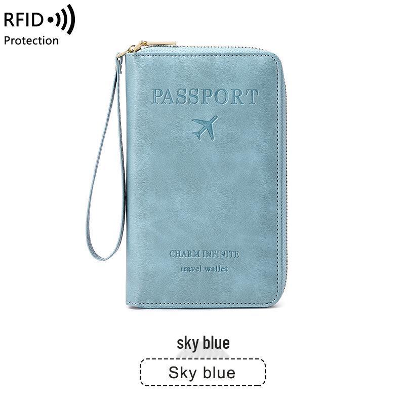 2024 RFID Travel Passport Holder & Ticket Organizer - Multifunctional Zipper Document Bag
