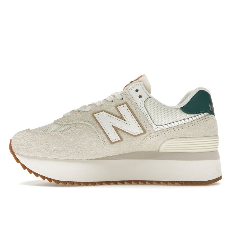 New Balance 574+ Turteltaube Vintage Petrol Damen Sneaker Creme Meersalz WL574ZKB