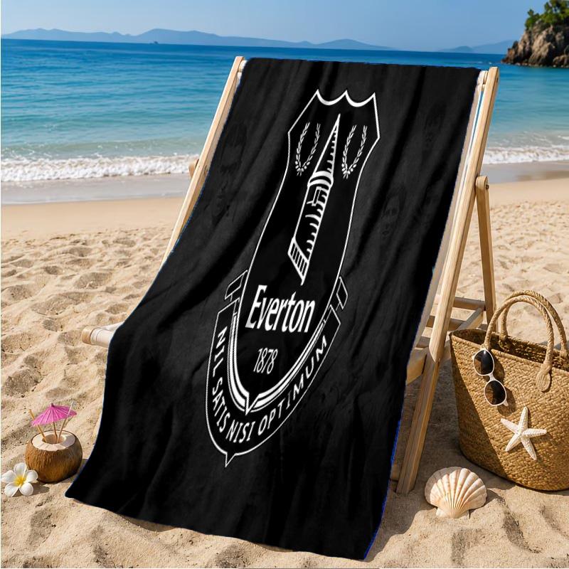 Fc Everton Crest Design Beach Towel Microfiber Beach Towel, Lightweight and Quick-Dry, for Summer Travel, Swimming Pool Fan Birthday Gift