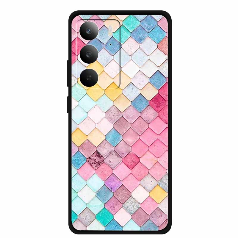 Cover per Realme C75 RMX3941 C75X 4G Posteriore Morbida in Silicone Colorata Lusso TPU Custodia Telefono C 75 Bumper Girly Gradiente Viola
