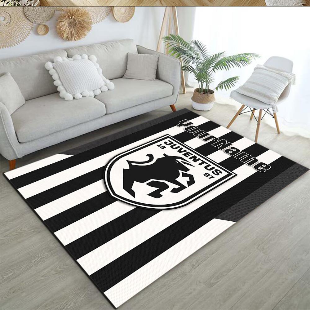 Juventus Personalized Name Floor Mat Perfect for Kitchen Playrooms Study room Dining Room Antislip Carpet Anime Office Decor