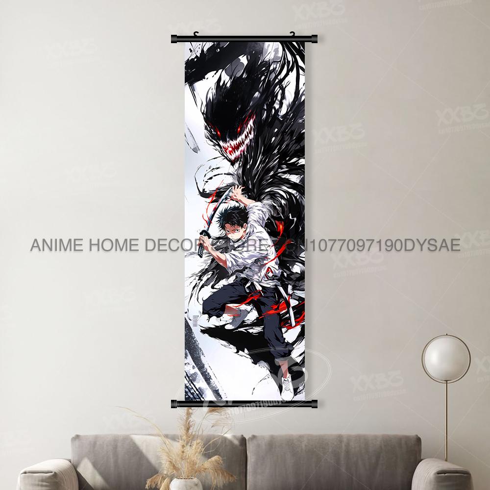 Jujutsu Kaisen Anime Poster Kamer Canvas Print Hangend Schilderij Muurkunst Megumi Fushiguro Oprollen Afbeelding Huisdecoratie Muurschildering (as the picture,25x75cm(10x30inch))